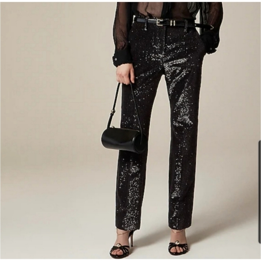 J. Crew Collection Straight-Leg Pant in Metallic Corduroy